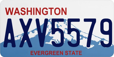WA license plate AXV5579