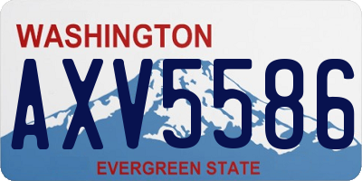 WA license plate AXV5586