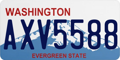 WA license plate AXV5588
