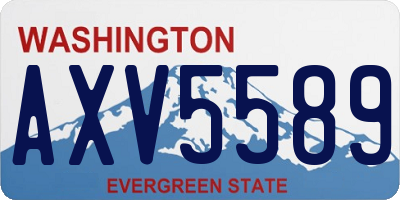 WA license plate AXV5589