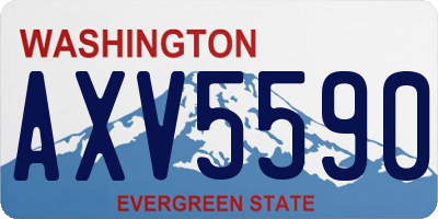 WA license plate AXV5590