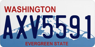 WA license plate AXV5591