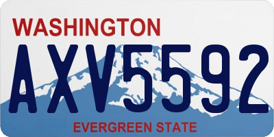 WA license plate AXV5592