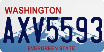 WA license plate AXV5593