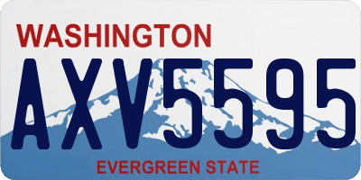 WA license plate AXV5595