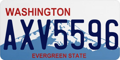 WA license plate AXV5596