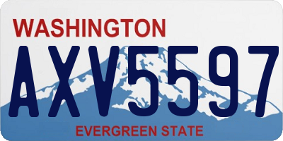 WA license plate AXV5597