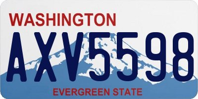 WA license plate AXV5598