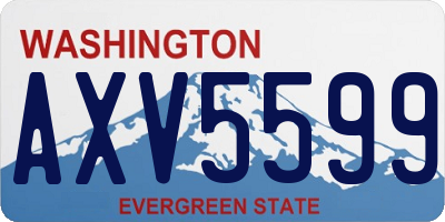 WA license plate AXV5599
