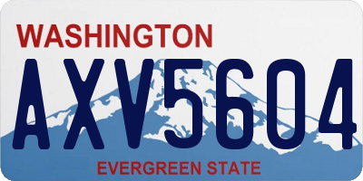 WA license plate AXV5604