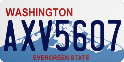 WA license plate AXV5607