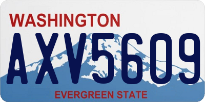 WA license plate AXV5609