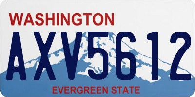 WA license plate AXV5612
