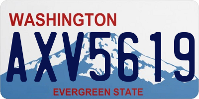 WA license plate AXV5619