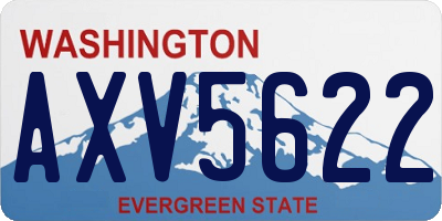 WA license plate AXV5622