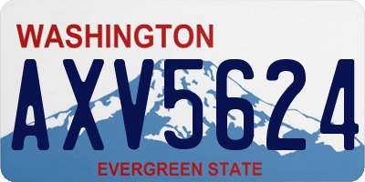 WA license plate AXV5624