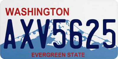 WA license plate AXV5625