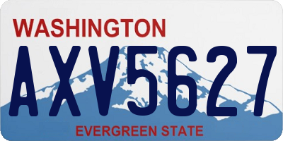 WA license plate AXV5627