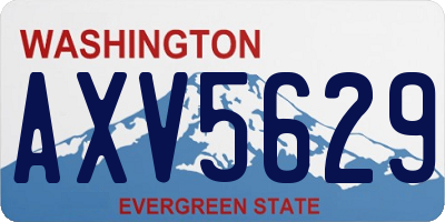 WA license plate AXV5629