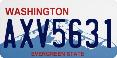 WA license plate AXV5631