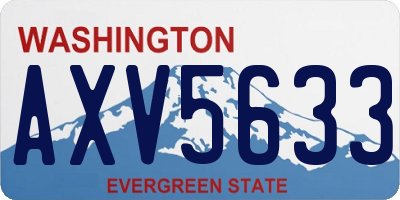 WA license plate AXV5633
