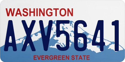WA license plate AXV5641