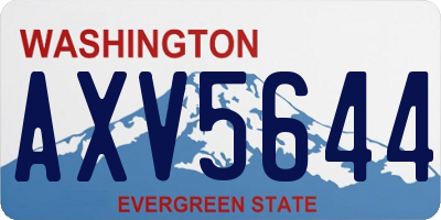WA license plate AXV5644