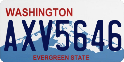 WA license plate AXV5646
