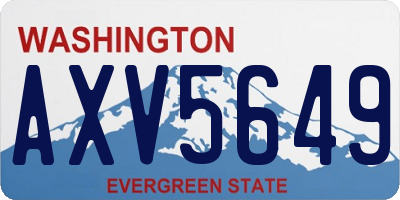 WA license plate AXV5649