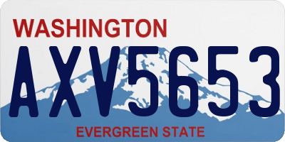 WA license plate AXV5653