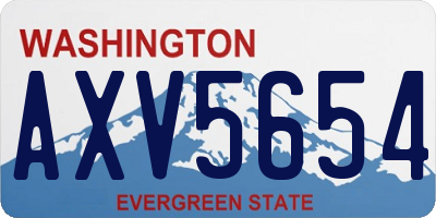WA license plate AXV5654