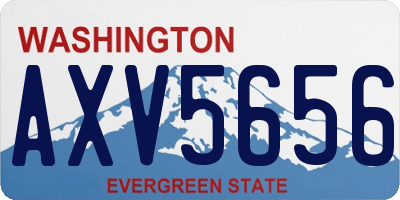 WA license plate AXV5656