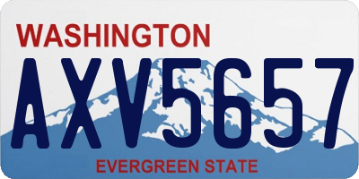WA license plate AXV5657