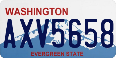 WA license plate AXV5658