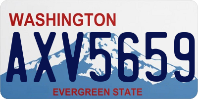 WA license plate AXV5659