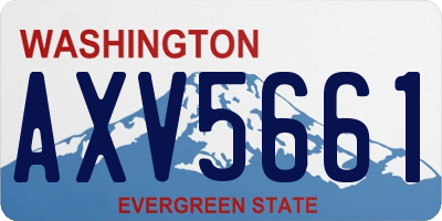 WA license plate AXV5661