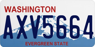 WA license plate AXV5664