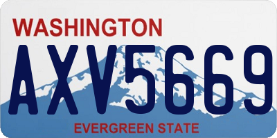 WA license plate AXV5669