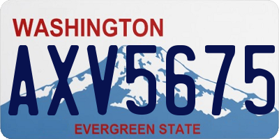 WA license plate AXV5675