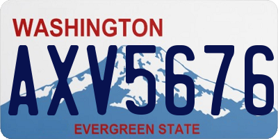 WA license plate AXV5676