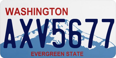 WA license plate AXV5677