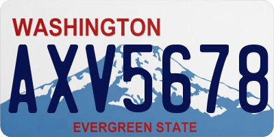 WA license plate AXV5678