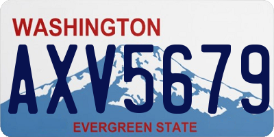 WA license plate AXV5679