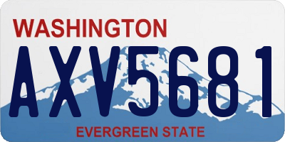 WA license plate AXV5681