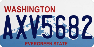 WA license plate AXV5682