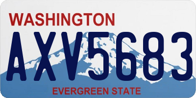 WA license plate AXV5683