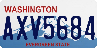 WA license plate AXV5684