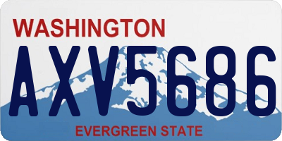 WA license plate AXV5686