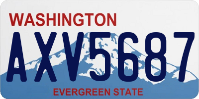 WA license plate AXV5687