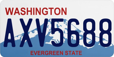 WA license plate AXV5688